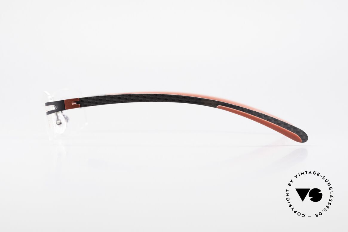 Bugatti 464 Randlose Luxus Brille Carbon, herausragende Qualität mit Carbon-Komponenten, Passend für Herren