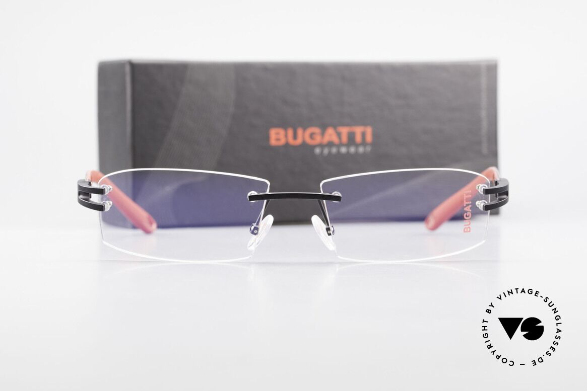 Bugatti 464 Randlose Luxus Brille Carbon, Größe: medium, Passend für Herren