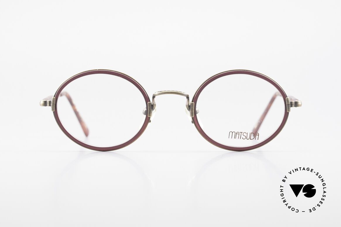 Matsuda 2834 Rund Ovale 90er Luxus Brille, MATSUDA: ein Synonym für aufwändige Handwerkskunst, Passend für Herren und Damen