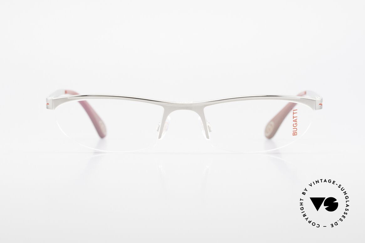 Bugatti 497 Palladium Vintage Brille Nylor, Bugatti Brille, Mod. 497, 005 Large Gr. 55/19, Passend für Herren