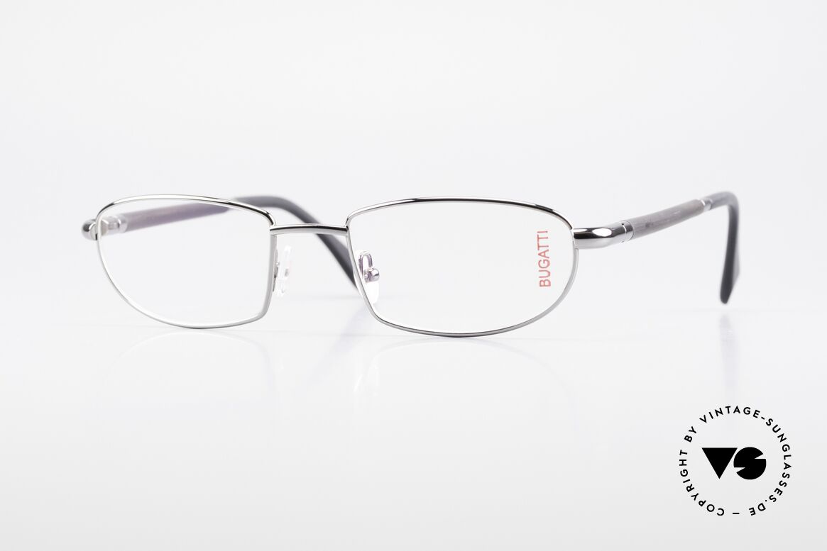 Bugatti 537 Echthorn Brille Ruthenium, rare LUXUS-Brille von Bugatti; HIGH-END Qualität, Passend für Herren