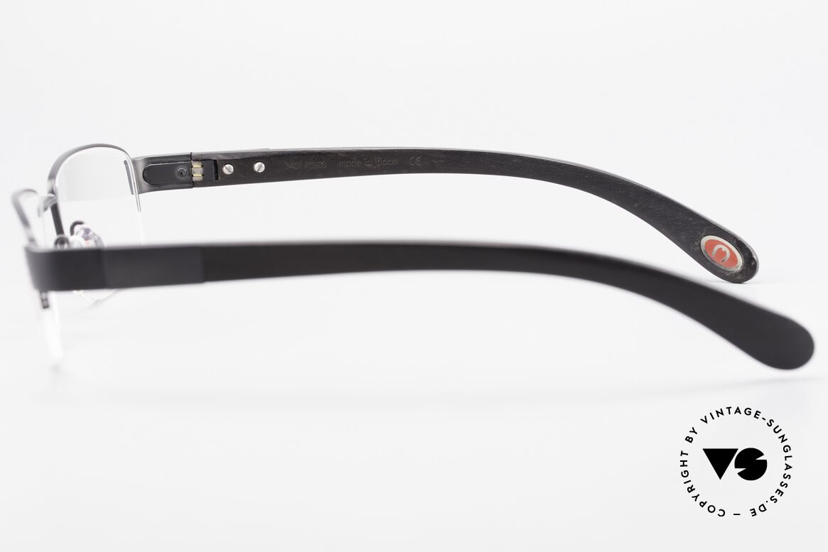 Bugatti 529 Ebenholz Titanium Brille XL, flexible Federscharniere für eine optimale Passform, Passend für Herren