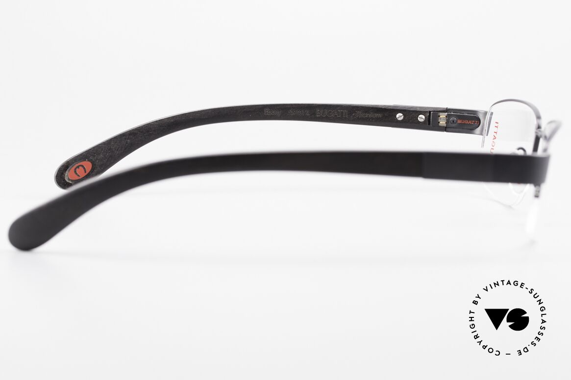 Bugatti 529 Ebenholz Titanium Brille XL, Größe: large, Passend für Herren