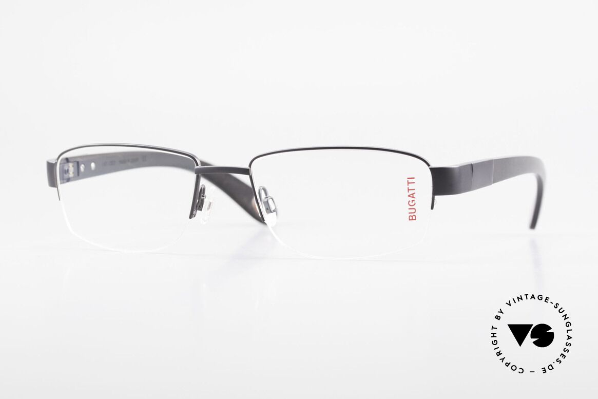 Bugatti 529 Ebenholz Titanium Brille XL, absolute LUXUS vintage Brillenfassung von Bugatti, Passend für Herren