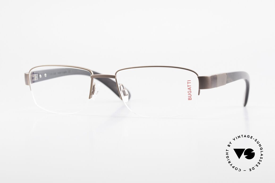 Bugatti 529 XL Ebenholz Titanium Brille, absolute LUXUS vintage Brillenfassung von Bugatti, Passend für Herren