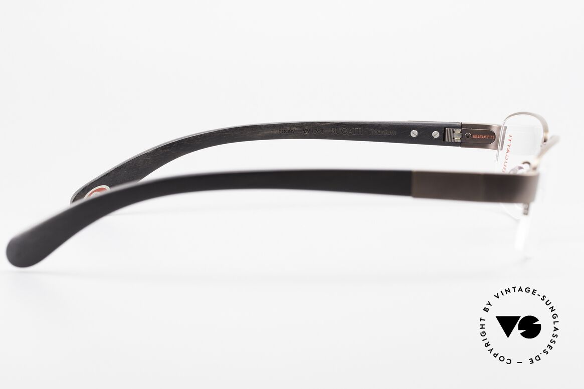 Bugatti 529 XL Ebenholz Titanium Brille, Größe: large, Passend für Herren