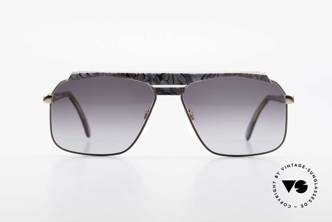 Cazal 730 Echte Alte 80er Sonnenbrille, Pilotenform interpretiert von Cari Zalloni (CAZAL), Passend für Herren
