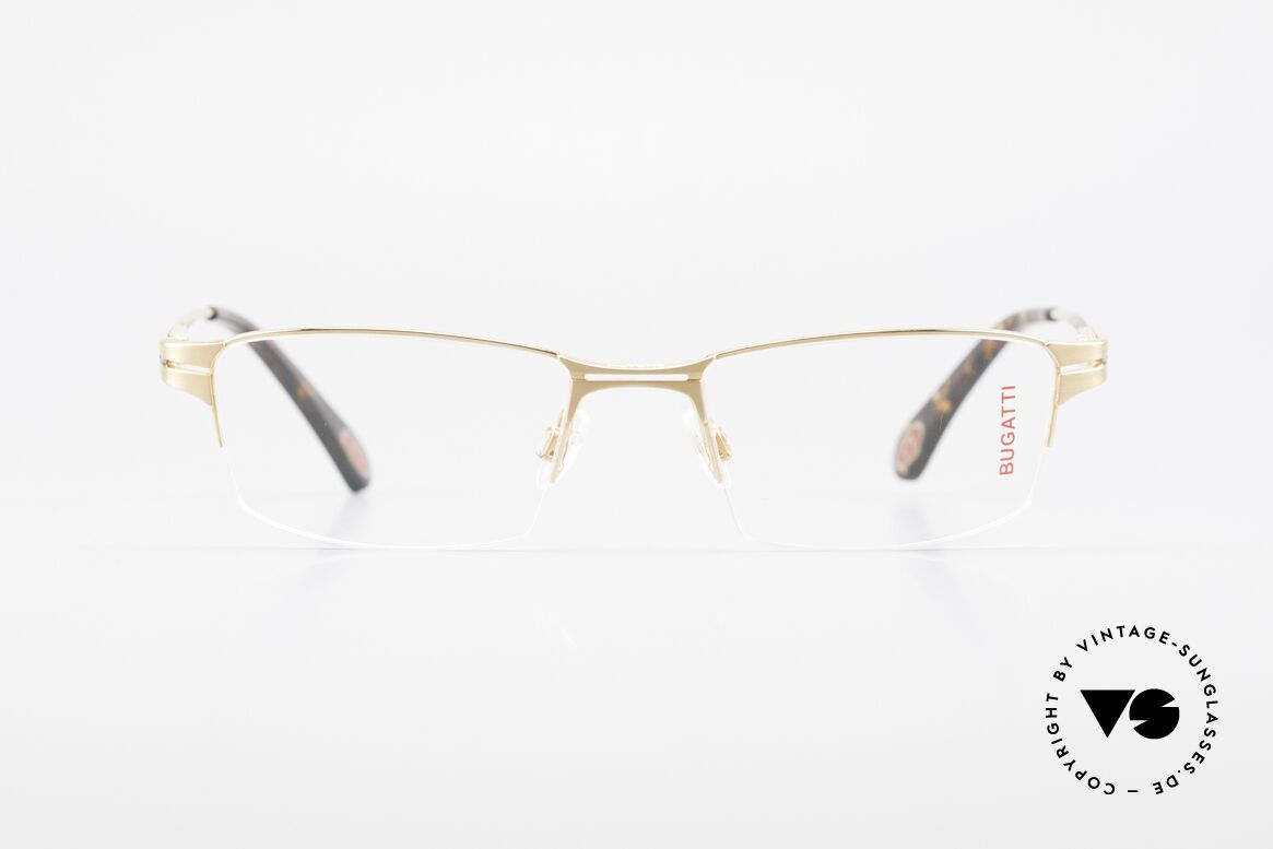 Bugatti 456 Nylor Titan Brille Vergoldet, original BUGATTI vintage Nylor-Brillenfassung, Passend für Herren