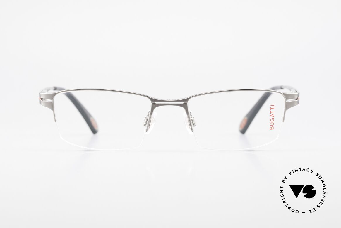 Bugatti 456 Nylor Titan Brille Ruthenium, original BUGATTI vintage Nylor-Brillenfassung, Passend für Herren
