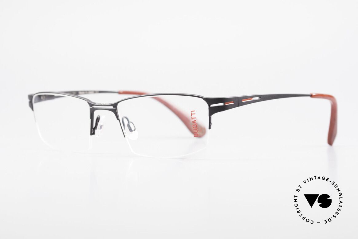 Bugatti 456 Titanium Brille Nylor Faden, sportlich, männlich, markant ... und sehr selten, Passend für Herren