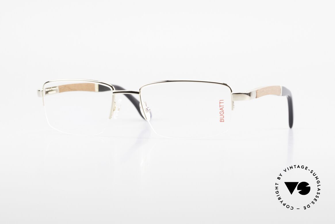 Bugatti 547 Padouk Edelholz Brille Gold L, Bugatti vintage Brille 547 in unglaublicher Qualität, Passend für Herren