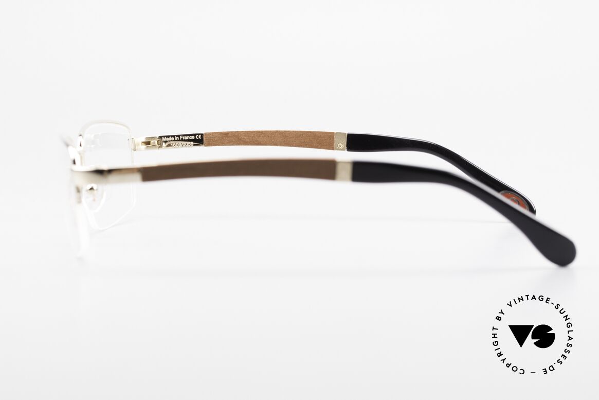 Bugatti 547 Padouk Edelholz Brille Gold L, Größe: large, Passend für Herren