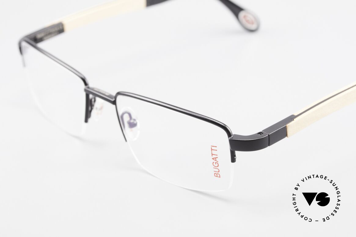 Bugatti 547 Walnussholz Luxus-Brille M, flexible Federscharniere für eine optimale Passform, Passend für Herren
