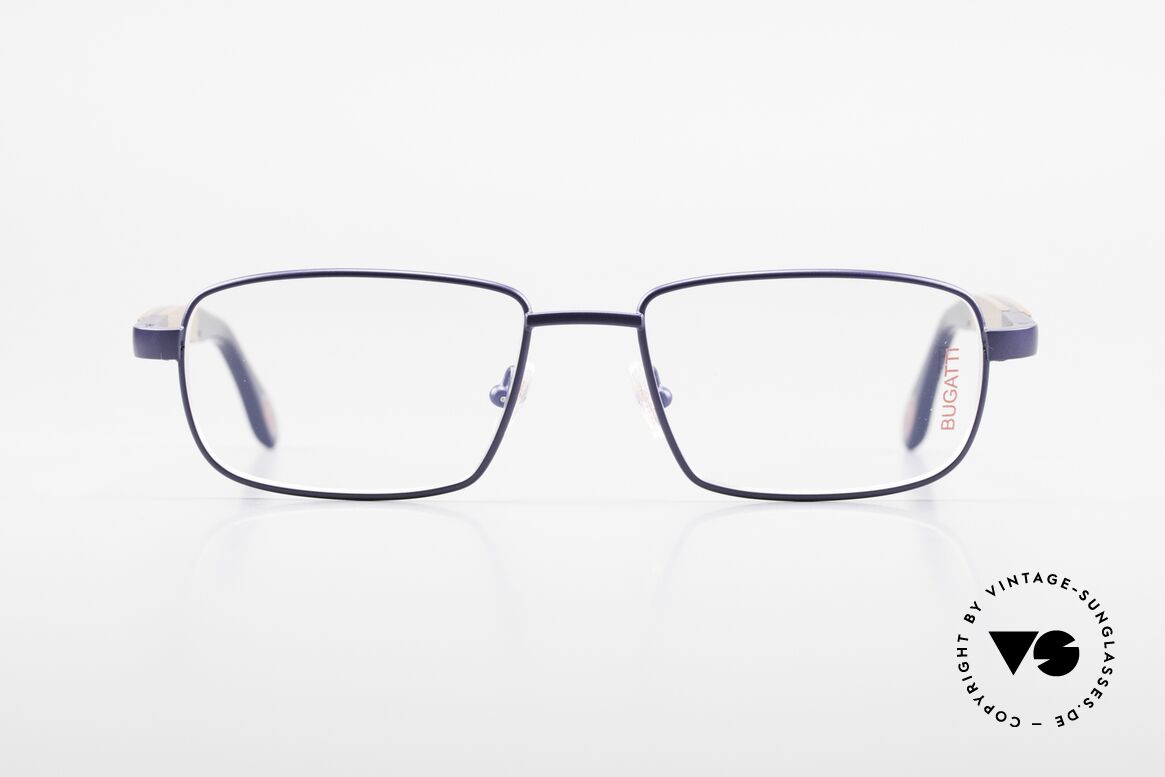 Bugatti 548 Padouk Holzbrille Nachtblau M, Bugatti vintage Brille 548 in unglaublicher Qualität, Passend für Herren