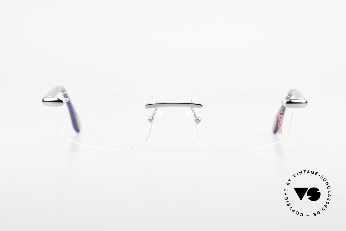 Bugatti 546 Ruthenium Echthorn Randlos, randlose Bugatti LUXUS-Brille; HIGH-END Qualität, Passend für Herren