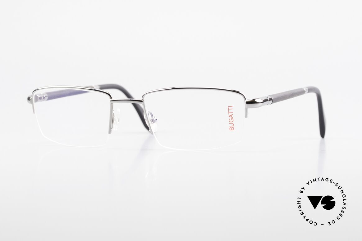 Bugatti 535 Naturhorn Brille Palladium, rare LUXUS-Brille von Bugatti; HIGH-END Qualität, Passend für Herren