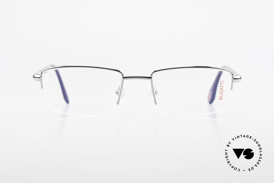 Bugatti 535 Naturhorn Brille Palladium, Nylor-Fassung (in Gr. 54/20) ist Palladium-plattiert, Passend für Herren