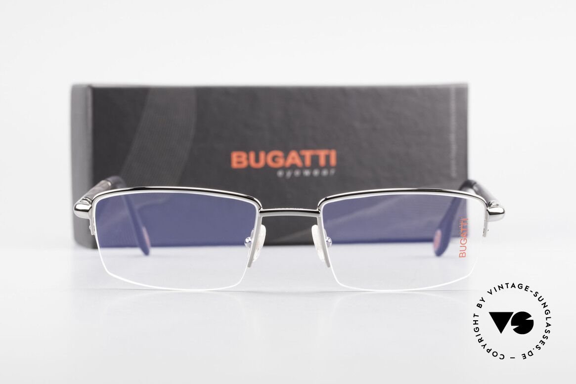 Bugatti 535 Naturhorn Brille Palladium, Größe: medium, Passend für Herren