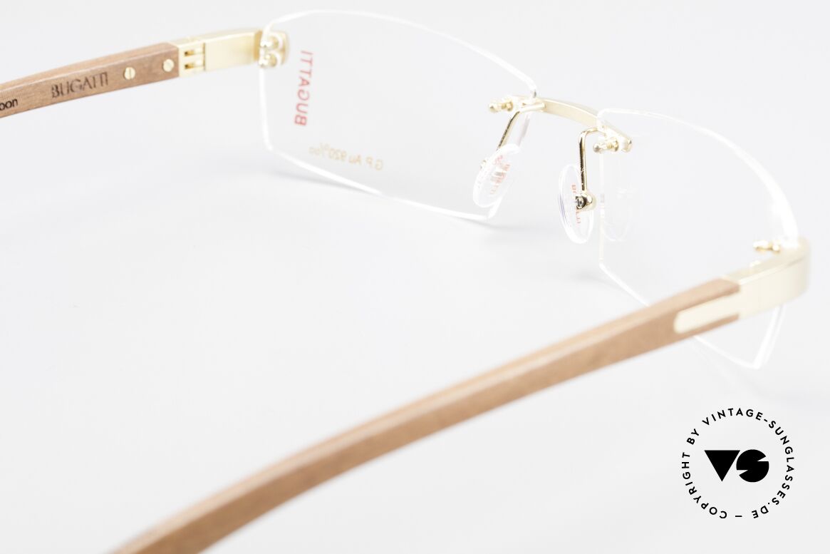Bugatti 517 Kotibé Tropenholz Gold Brille, Größe: large, Passend für Herren