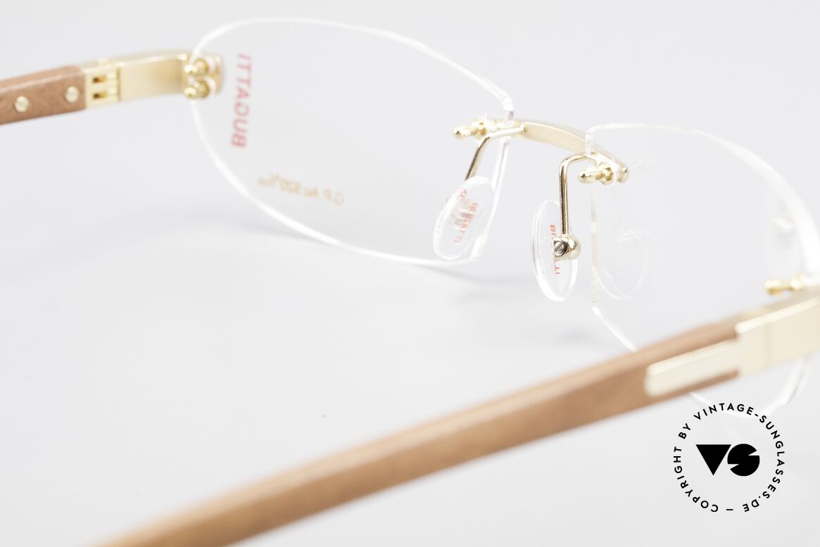 Bugatti 518 Kotibé Edelholz Gold Brille, Größe: large, Passend für Herren