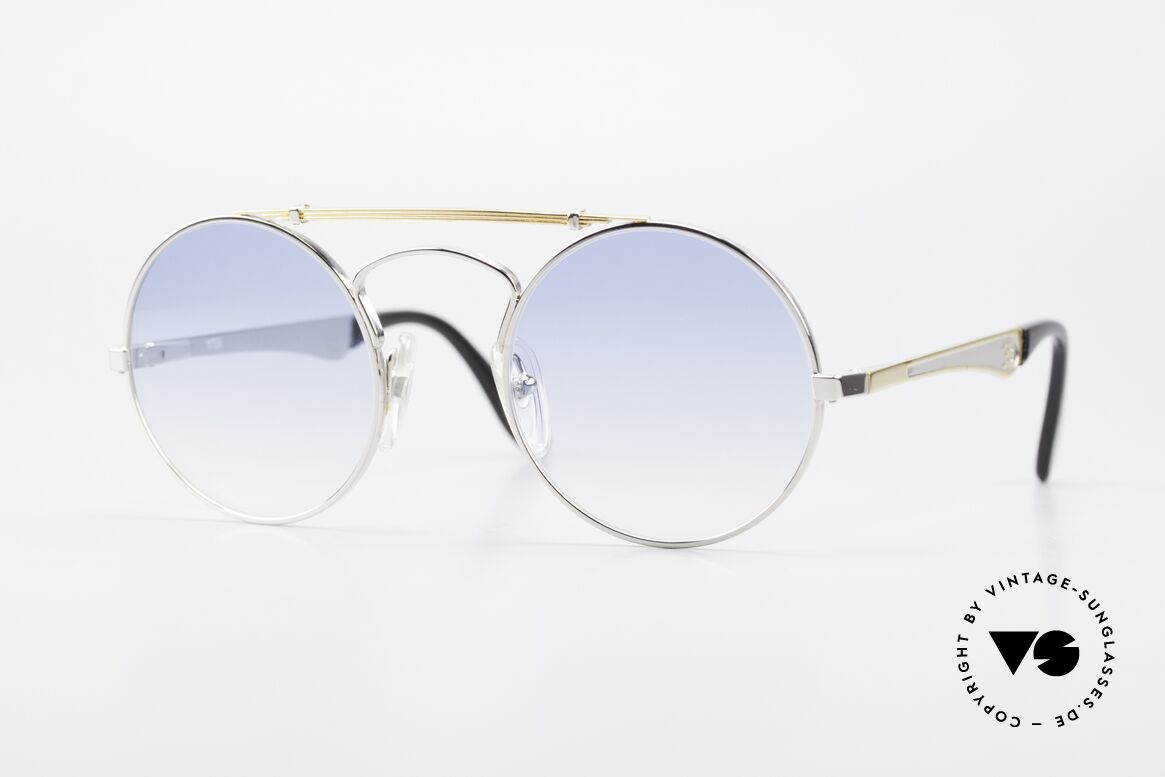 Bugatti 11709 80er Luxus Sonnenbrille Rund, runde VINTAGE Bugatti-Sonnenbrille in M Gr. 48/22, Passend für Herren