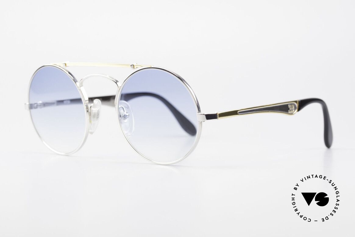 Bugatti 11709 80er Luxus Sonnenbrille Rund, eine runde vintage Bugatti Brille ist äußerst selten, Passend für Herren