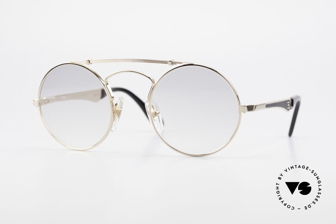 Bugatti 11711 Small Luxus Sonnenbrille Rund, runde vintage Bugatti-Sonnenbrille SMALL Gr. 46/22, Passend für Herren