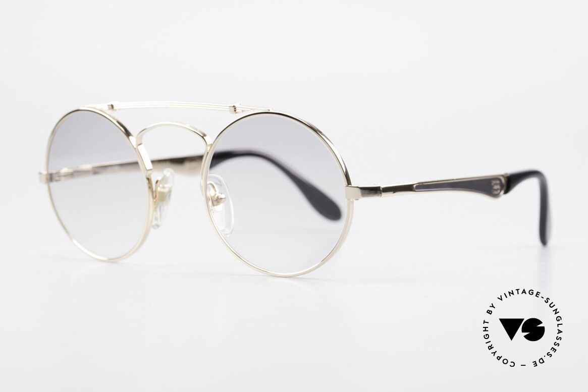 Bugatti 11711 Small Luxus Sonnenbrille Rund, eine RUNDE vintage Bugatti Brille ist äußerst selten, Passend für Herren