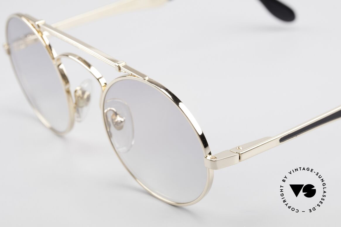Bugatti 11711 Small Luxus Sonnenbrille Rund, mit Gläsern in hellgrau-Verlauf; daher jederzeit tragbar, Passend für Herren