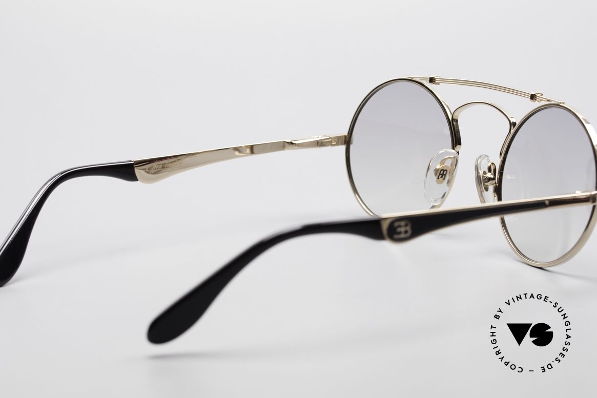 Bugatti 11711 Small Luxus Sonnenbrille Rund, Größe: small, Passend für Herren