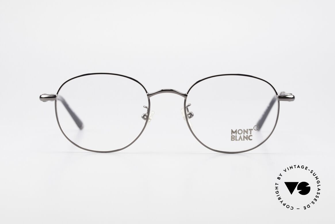 Montblanc MB392 Luxus Pantobrille Gunmetal, Mont Blanc Luxusbrille, 392, col. 012, Gr. 51/19, 145, Passend für Herren und Damen
