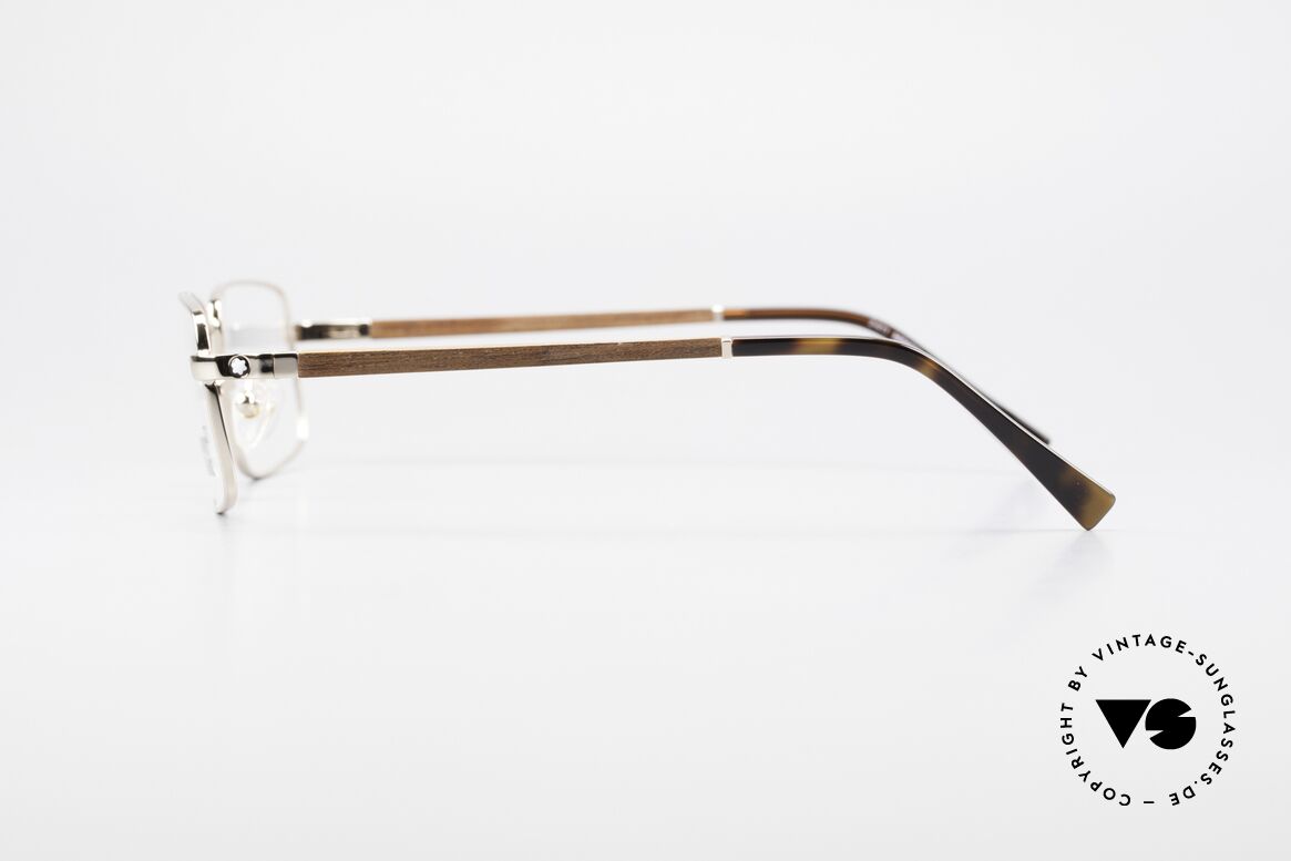 Montblanc MB389 Vergoldete Herren Holzbrille, ungetragenes Unikat mit orig. Montblanc Verpackung, Passend für Herren