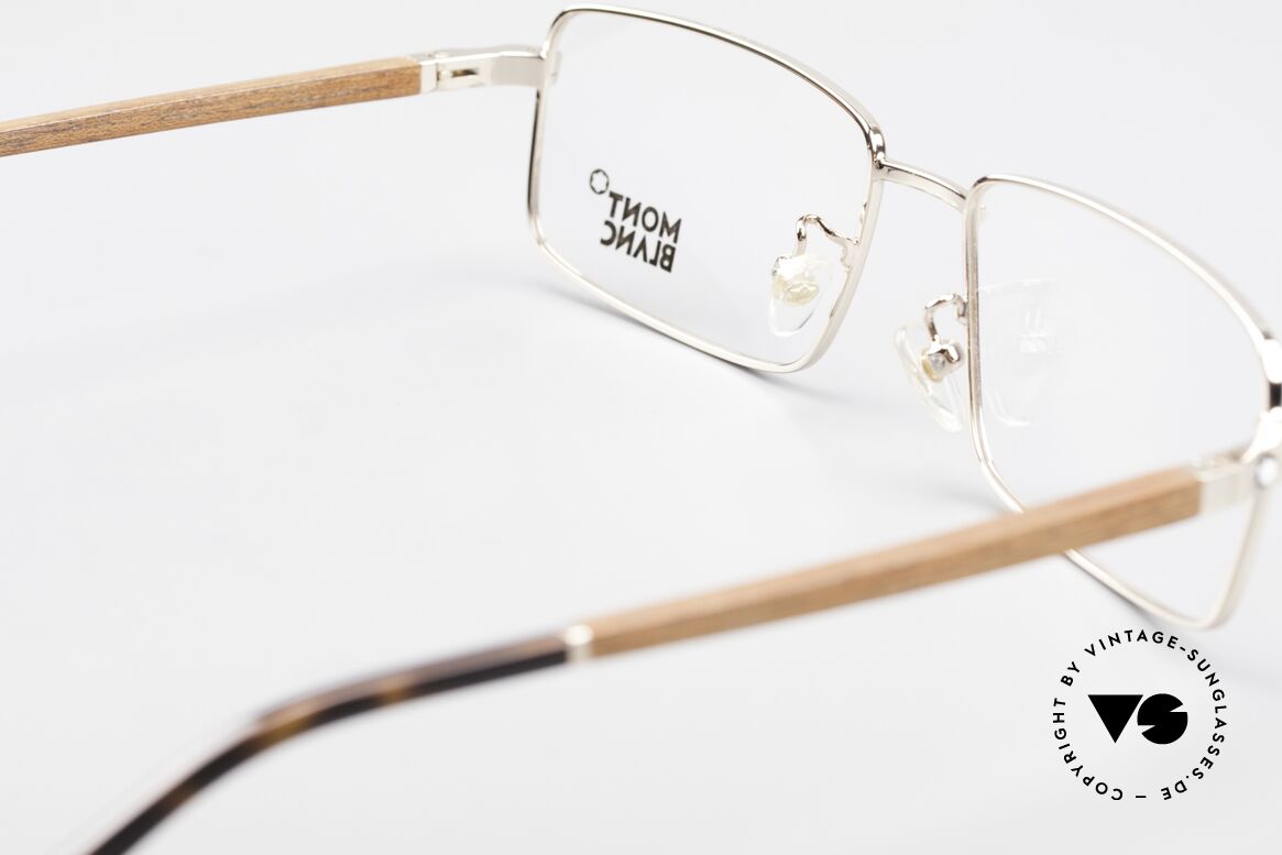 Montblanc MB389 Vergoldete Herren Holzbrille, Größe: medium, Passend für Herren