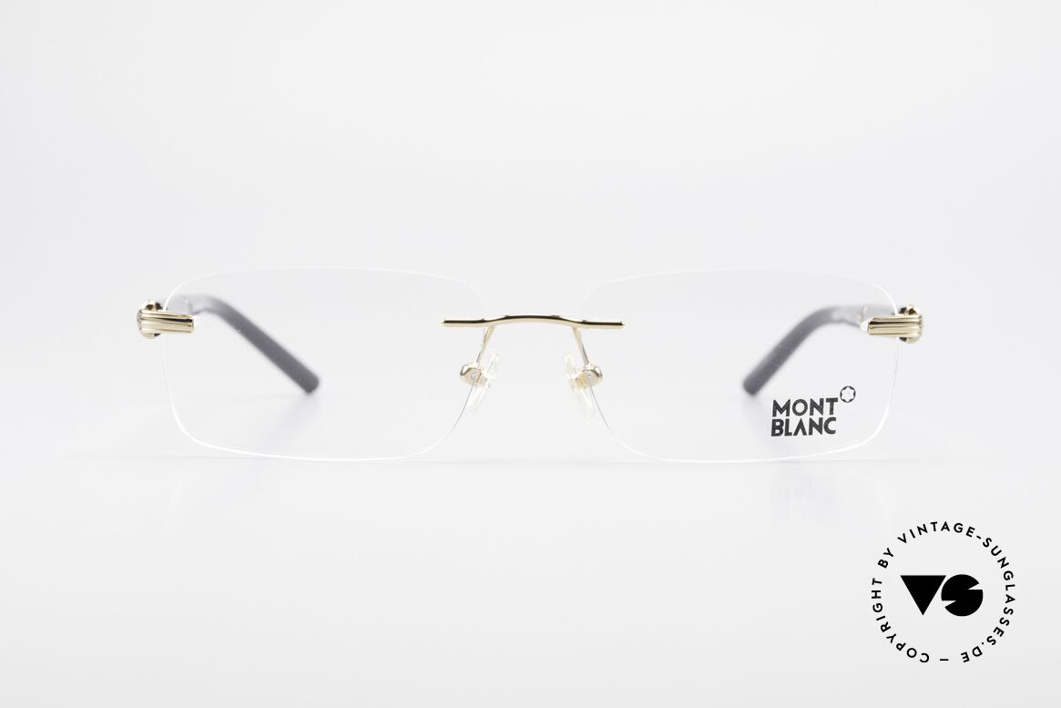 Montblanc MB337 Randlosbrille Vergoldet Luxus, randlose Mont Blanc Brille, 337 in Größe 57/16, 140, Passend für Herren