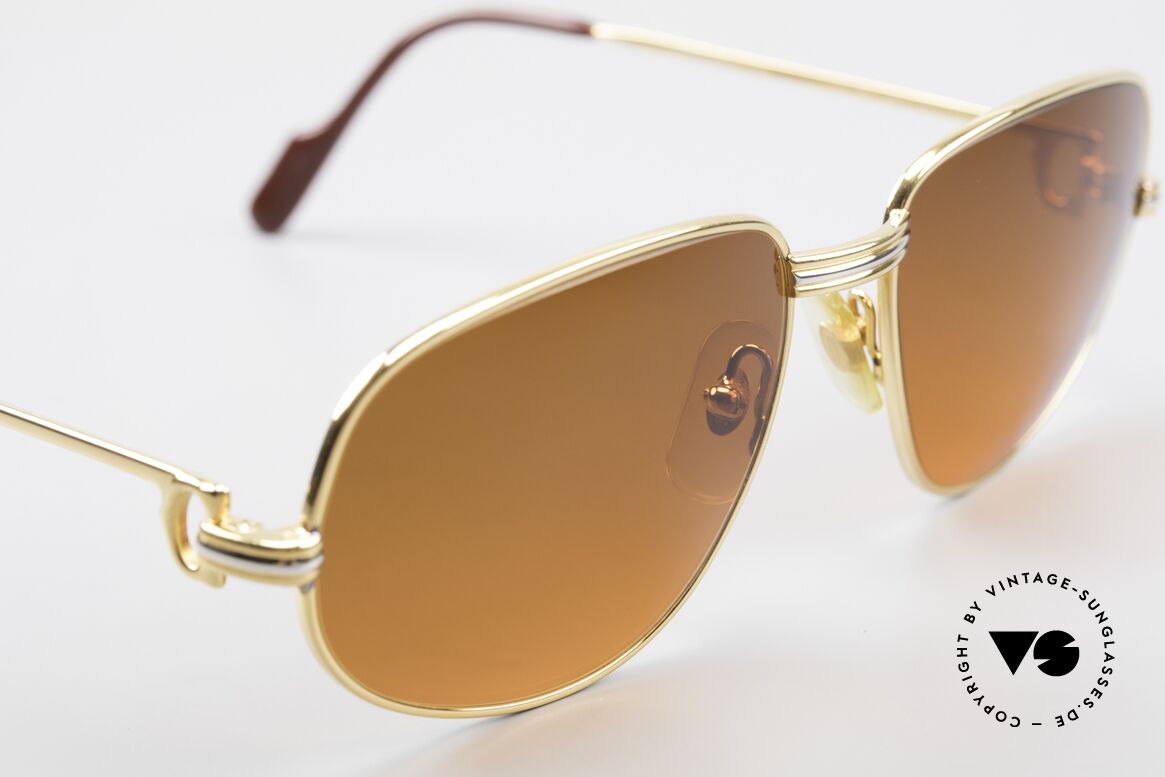 Cartier Romance LC - S Luxus Designer Sonnenbrille, mit originellen neuen Sonnengläsern in Abendrot-Verlauf, Passend für Herren und Damen