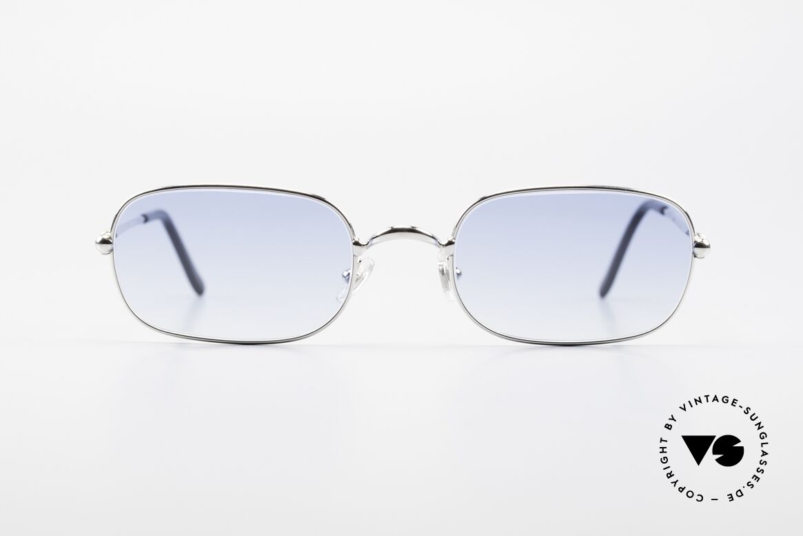 Cartier Deimios 90er Luxus Platin Sonnenbrille, eckige CARTIER Sonnenbrille in Größe 52/21, 135, Passend für Herren und Damen