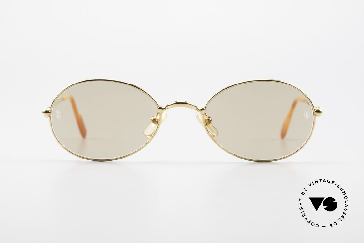 Cartier Saturne - L Ovale 90er Luxus Sonnenbrille, sehr RARE ovale Cartier vintage Designer-Sonnenbrille, Passend für Herren und Damen