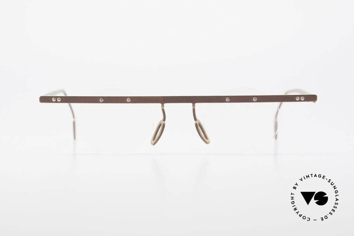 Theo Belgium Tita VII 9 Titanium 90er Vintage Brille, Theo Belgium: die eigenwilligste Brillenmarke, weltweit, Passend für Herren und Damen