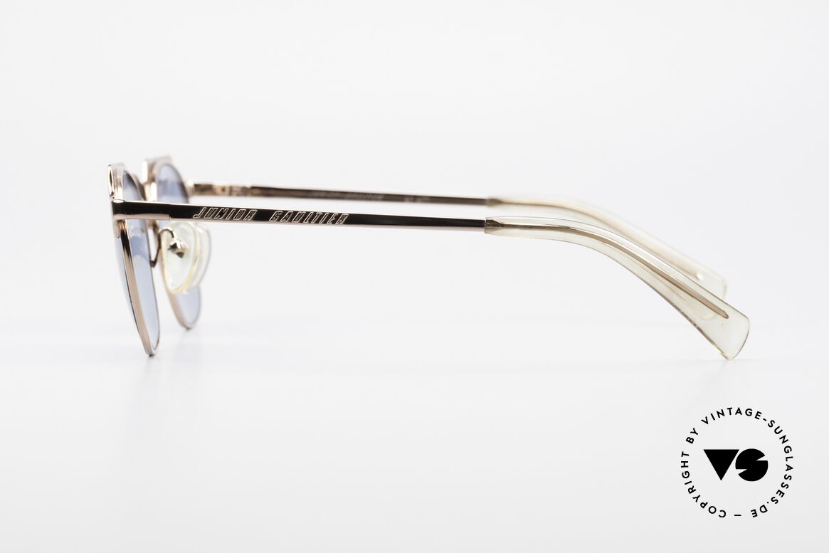 Jean Paul Gaultier 57-0171 Panto Designer Sonnenbrille, zudem einzigartige Lackierung in bronze-metallic, Passend für Herren und Damen