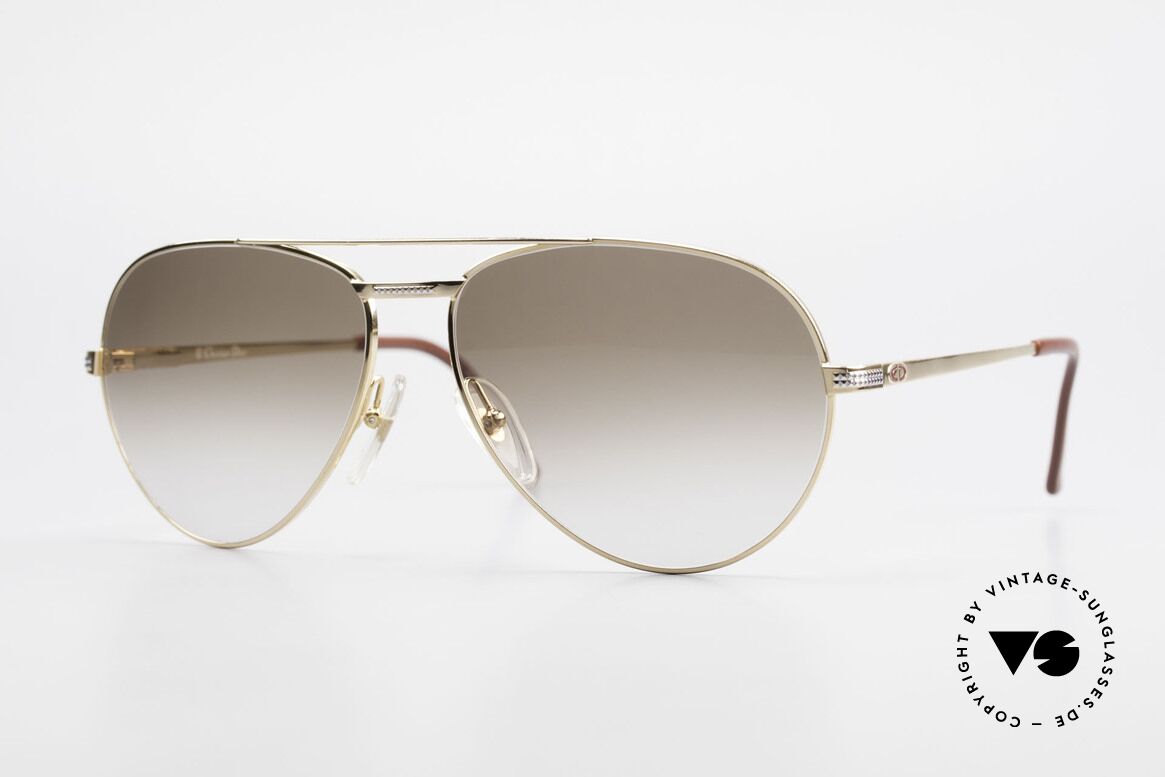 Christian Dior 2780 Herren Pilotenbrille Vergoldet, edle Christian Dior Sonnenbrille im Aviator-Design, Passend für Herren