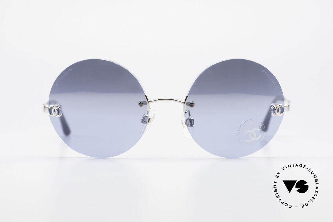 Chanel 4056 Runde Luxus Brille Randlos, CHANEL Brille 4056, Größe 53-18, 130 in Farbe c124, Passend für Herren und Damen