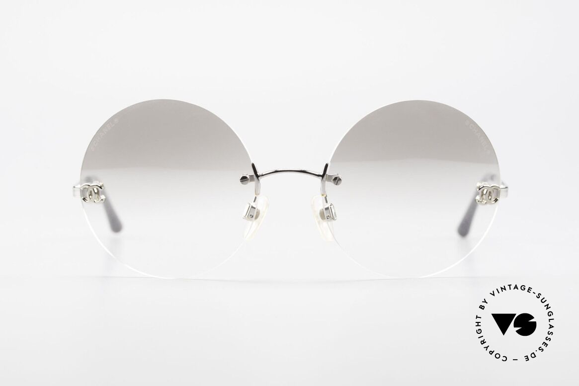 Chanel 4056 Runde Luxus Sonnenbrille 90er, CHANEL Brille 4056, Größe 53-18, 130, col. c124/61, Passend für Herren und Damen