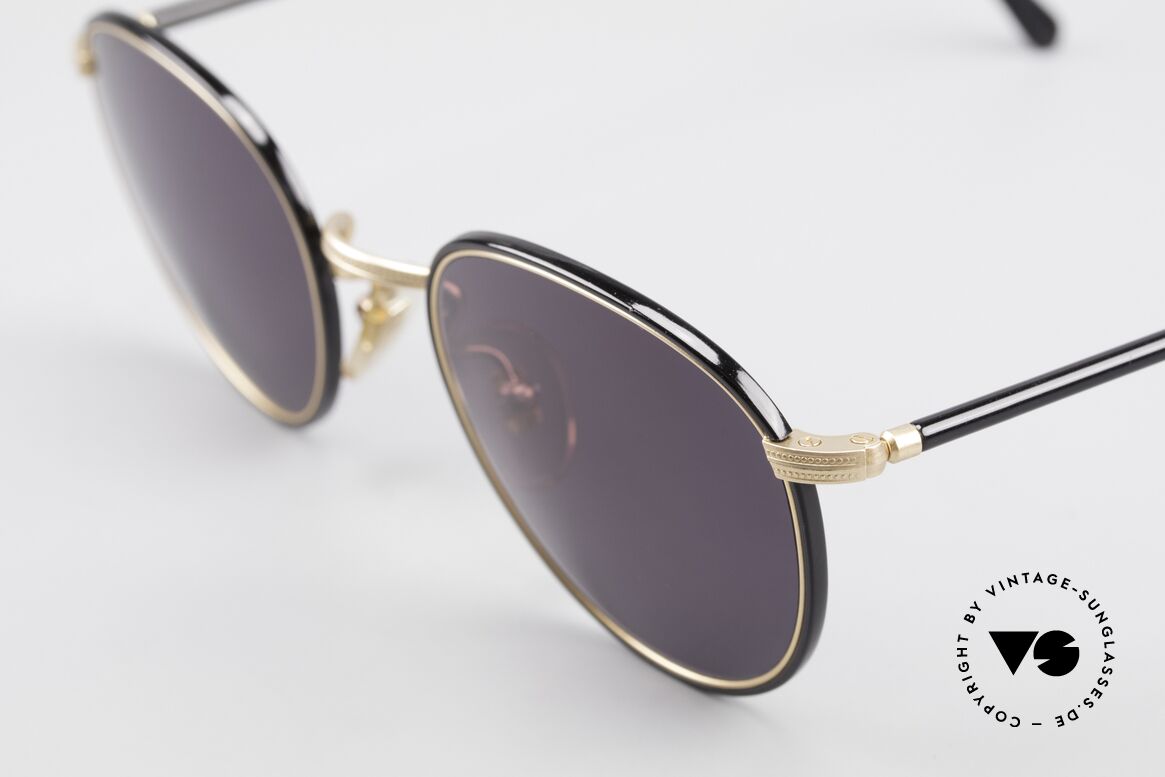 Cutler And Gross 0352 Vintage Panto Sonnenbrille, sehr elegante Kombination von Materialien und Farben, Passend für Herren und Damen