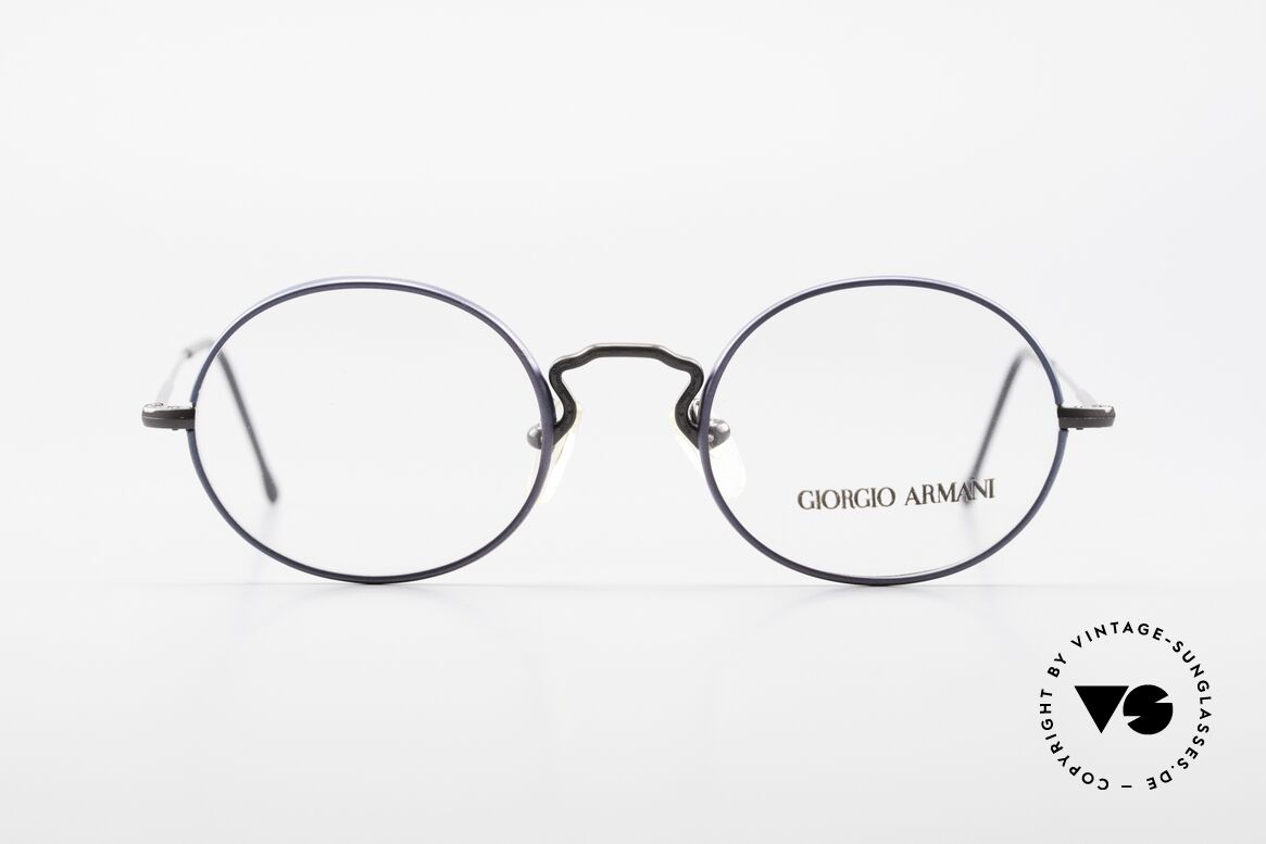 Giorgio Armani 247 No Retro Brille Oval Vintage, kleine, rund-ovale Brillenform; zeitloser Klassiker, Passend für Herren und Damen