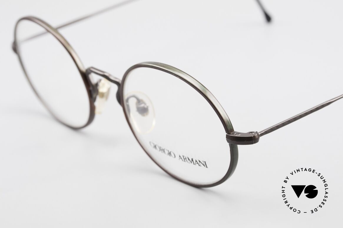 Giorgio Armani 247 Lackierung Glänzt Braun Grün, ungetragen (wie alle unsere alten vintage Brillen), Passend für Herren