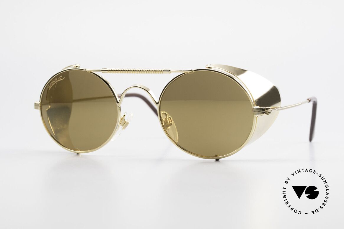 Serious Fun Frogman Steampunk Sonnenbrille Gold, alte Serious Fun by Alpina Sonnenbrille; Model Frogman, Passend für Herren und Damen