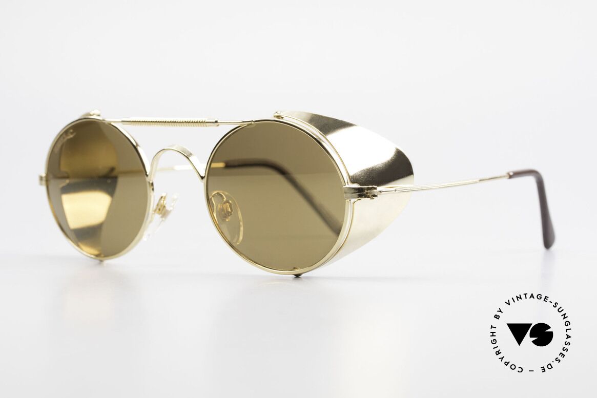 Serious Fun Frogman Steampunk Sonnenbrille Gold, gold-verspiegelte Gläser für extreme Wetterbedingungen, Passend für Herren und Damen
