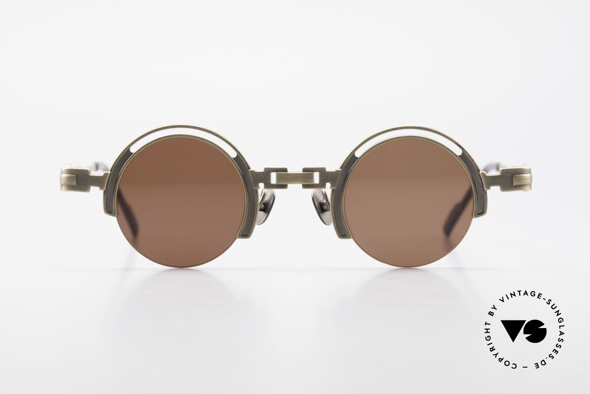 Koure KR8100 Runde 90er Steampunk Brille, vintage KOURE Sonnenbrille von 1994, Steampunk Stil, Passend für Herren und Damen