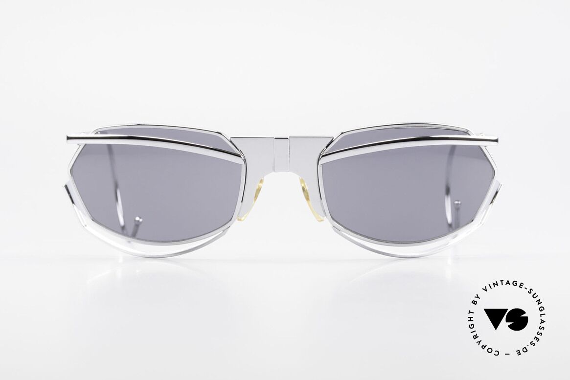 IDC G1 Folding Grosse Faltsonnenbrille 90er, 'spacy' vintage IDC Designer-Sonnenbrille, Frankreich, Passend für Herren