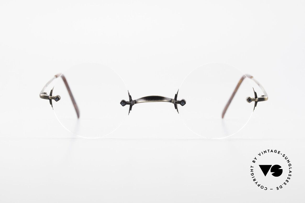 Bonneville by Brendel Schlichte Alte Randlosbrille, Bonneville by Brendel Model 6, VINTAGE Brille, Passend für Herren und Damen